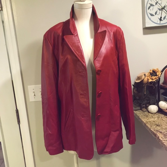 WilsonsLeather red sports coat jacket - Picture 14 of 16